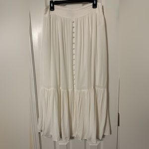 Jessica Simpson Kelsie Skirt - Tiered Button Front Maxi Skirt XL